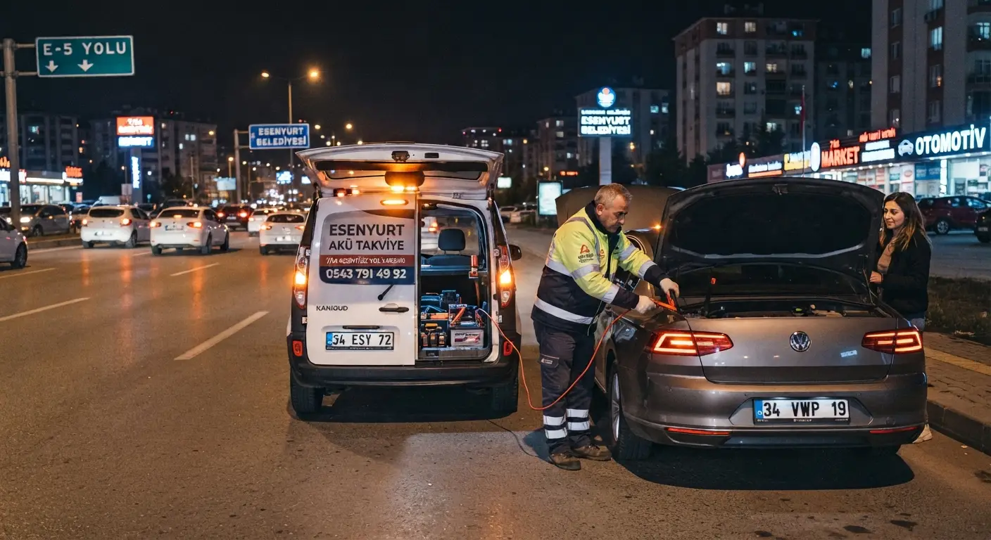 Esenyurt akü takviyesi ve yerinde akü şarj hizmeti