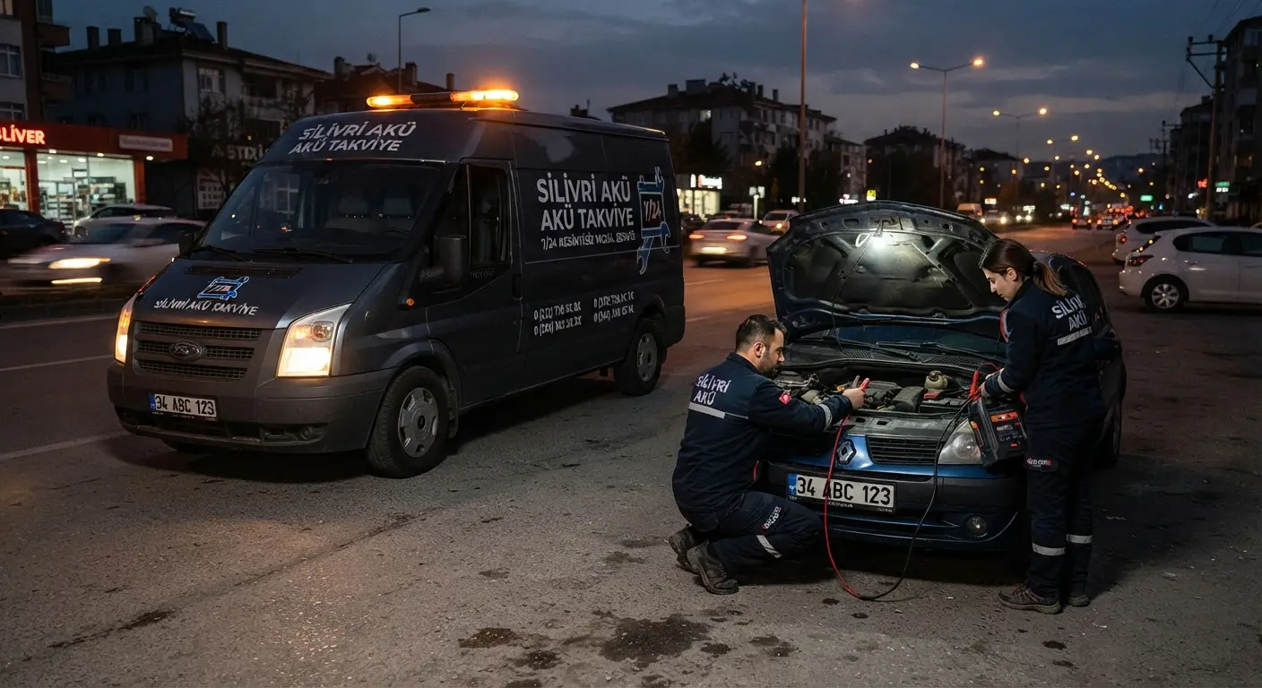 Silivri akü takviyesi ve yerinde yol kenarı akü dolum hizmeti